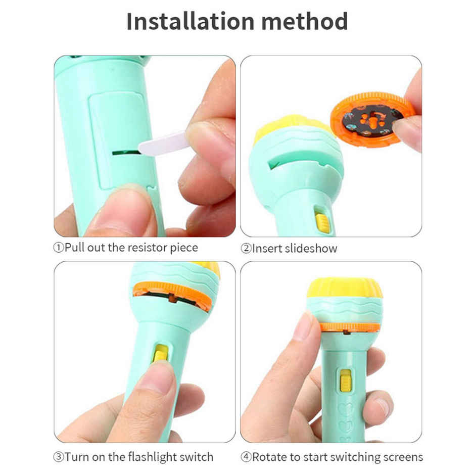 Fablue Projection Flashlight Educational Toy For Kids - Assorted