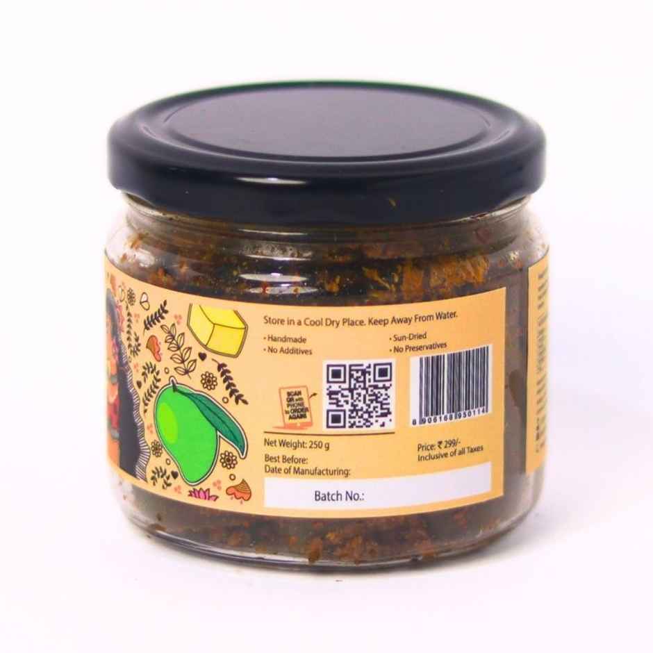 Jhaji Taste of Mithila Aam ka Sookha Bharua Achar Dry Stuffed Mango Pickle