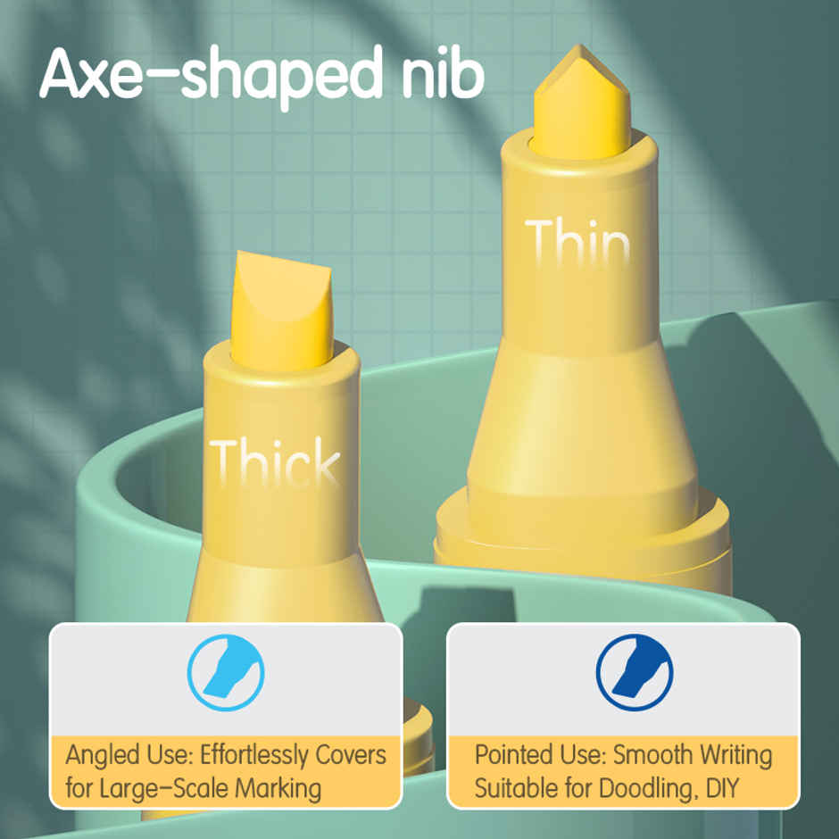 Deli EU12-6C Highlighter, Marker Pen, 6 Assorted Highlighters