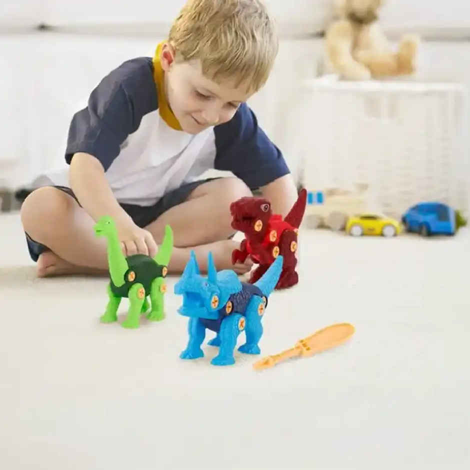 Fablue Dinosaur Building Blocks Toy for Kids - Dinosaurs with Screw driver Educational Toy
