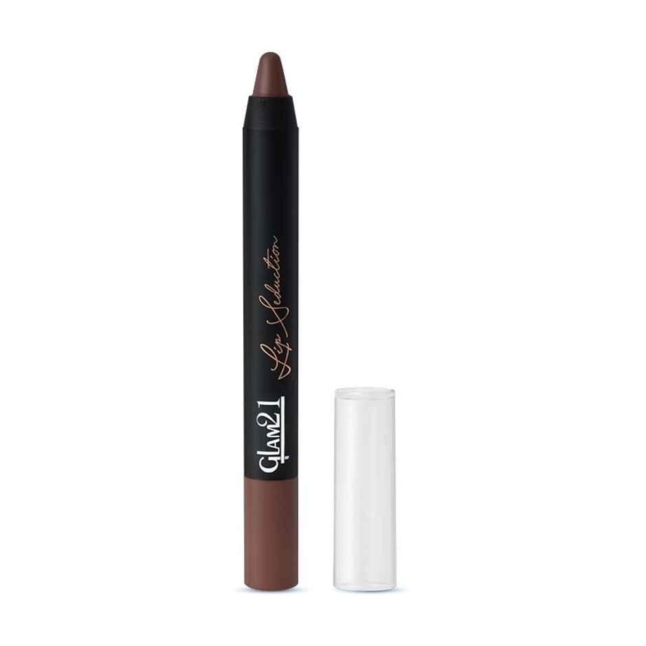 Glam21 Lip Seduction Non- Transfer Crayon Lipstick Creamy Matte Formula| Mystique Brown | 10