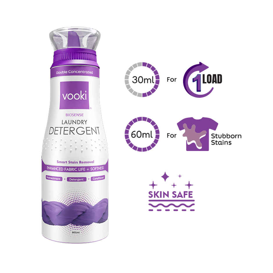 Vooki Double Concentrated BioSense Laundry Detergent For Stain Removal