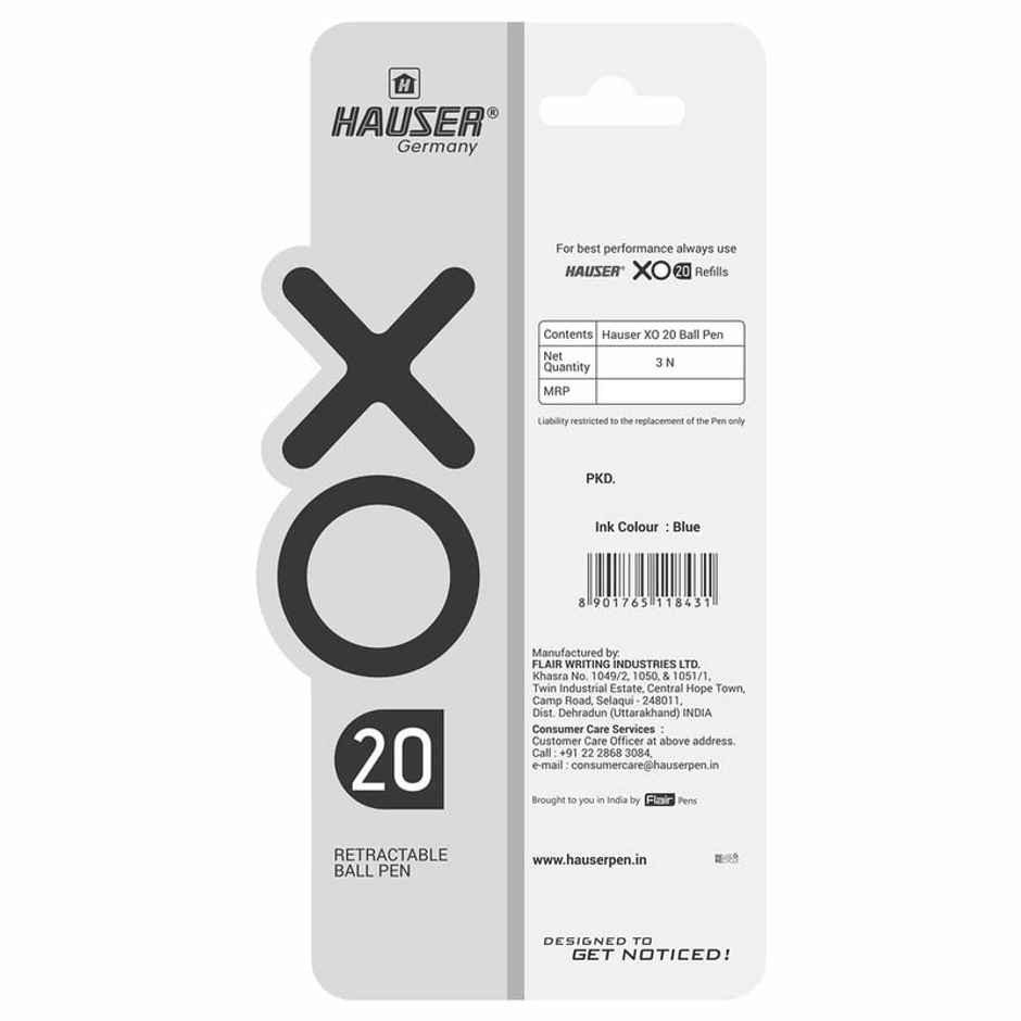 Hauser Xo 20 Blue Pack Of 3