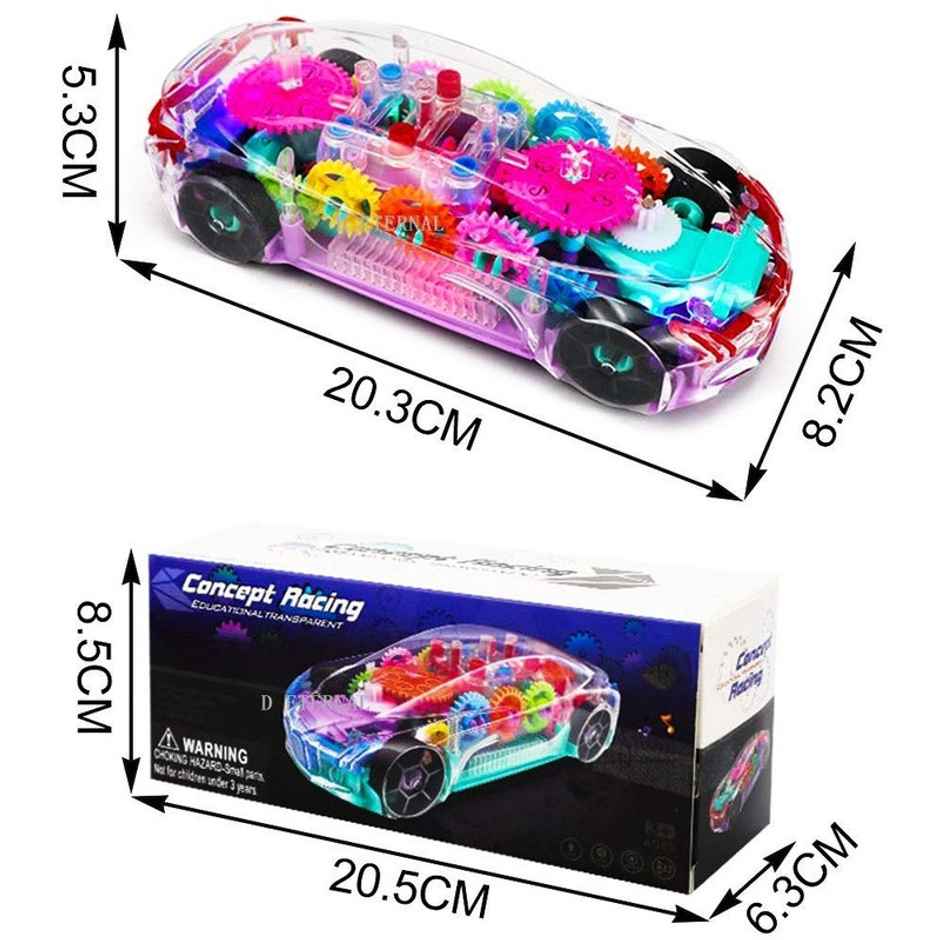 Fablue Multicolor Concept Racing Car For Kids With 3D Flashing Led Lights And Music - Car Toy