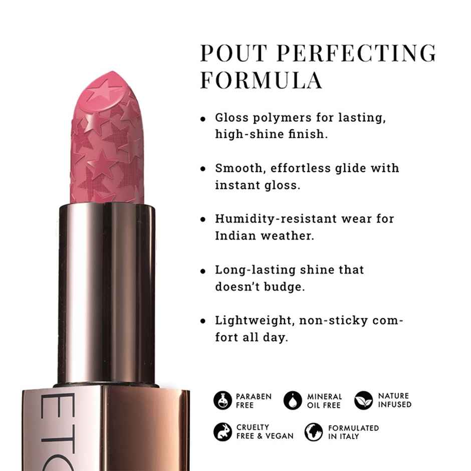 Lovetc Pout, Perfect, Etc Moisture Shine Lipstick | Glow Getter