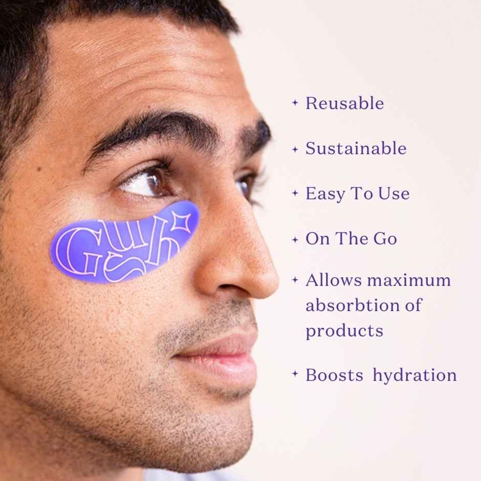 Gush Beauty Tired AF Under Eye Patches | Treats Dark Circles, Eye Puffiness, Fine Lines And Wrinkles | Cooling Effect | Reusable Undereye Mask