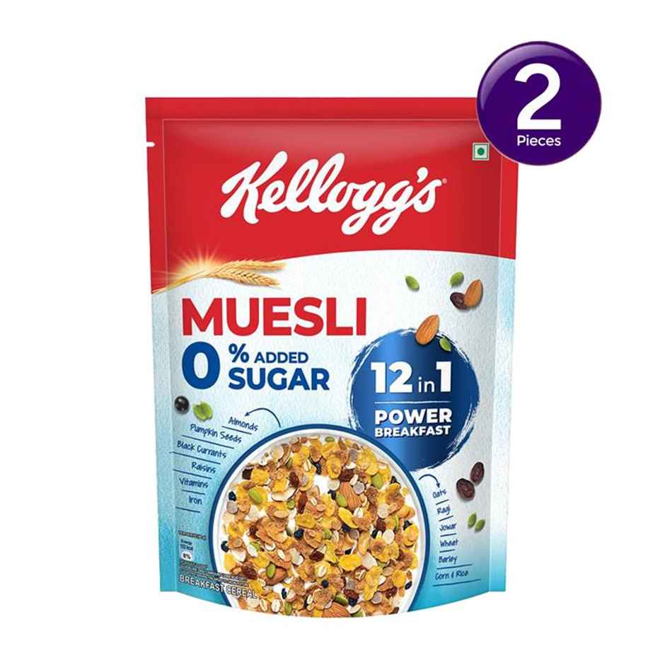Kellogg's Muesli with Zero Added Sugar | 12 in 1 Power Breakfast |High Protein