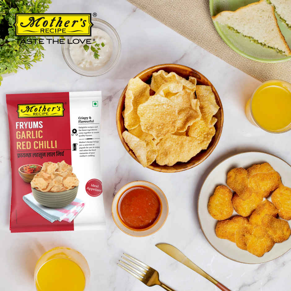Mother's Recipe Garlic Red Chilli Fryums Combo