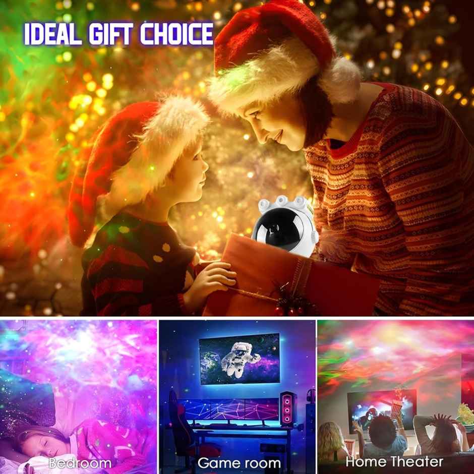 Fablue Astronaut Galaxy Projector Lamp for Bedroom - 360 Degree Astronaut LED Lamp for Kids