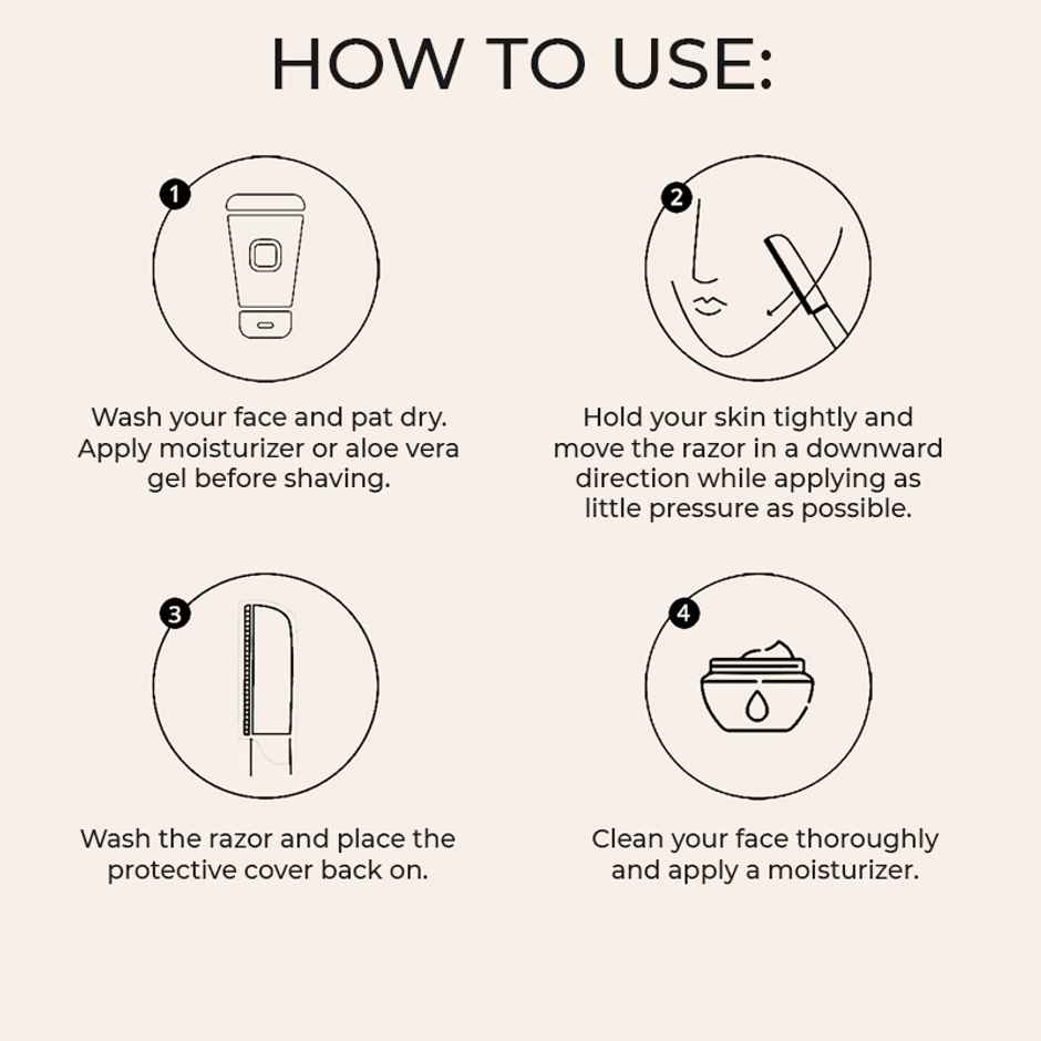 Bronson Professional Reusable Pink Face & Eyebrow Razor Painless Hair Remover