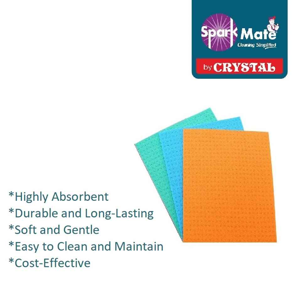 Sparkmate By Crystal Sponge Wipes Set Of 3
