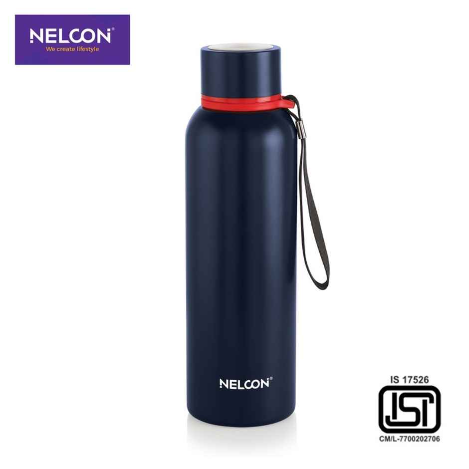 Nelcon Stainless Steel Leo Flask | ISI Certified | Bpa Free | Durable | Leak Proof | 750 ml | Blue