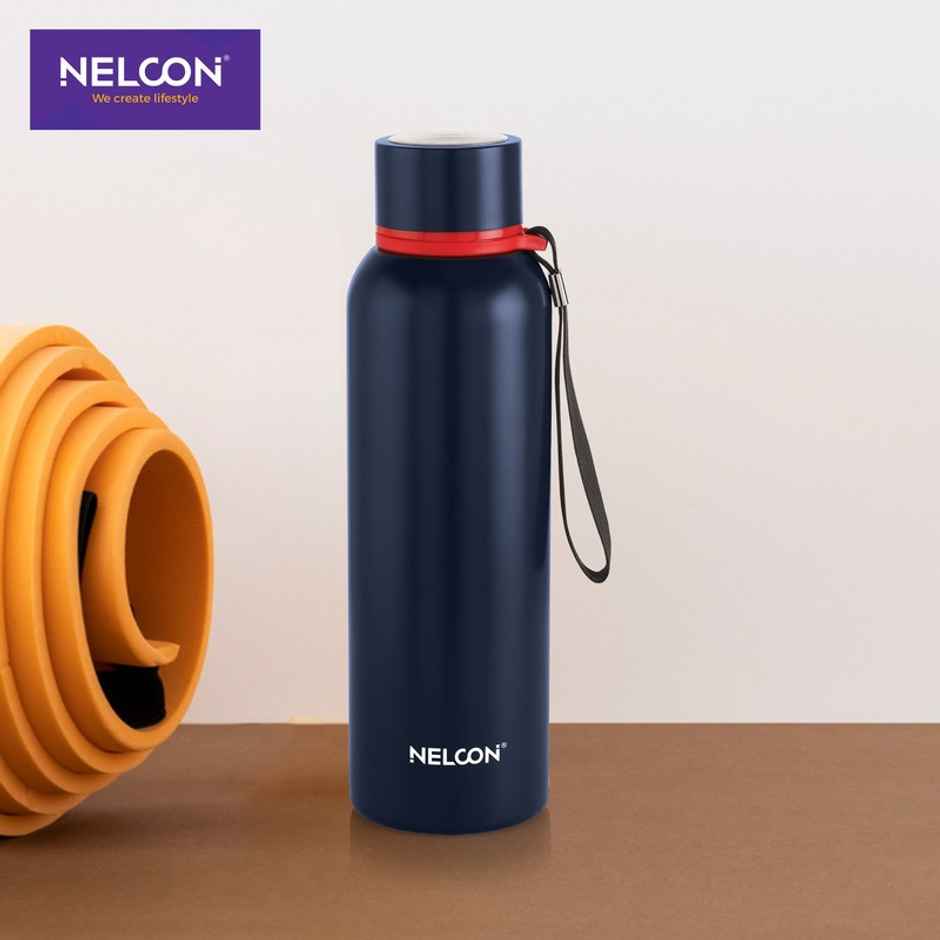 Nelcon Stainless Steel Leo Flask | ISI Certified | Bpa Free | Durable | Leak Proof | 750 ml | Blue