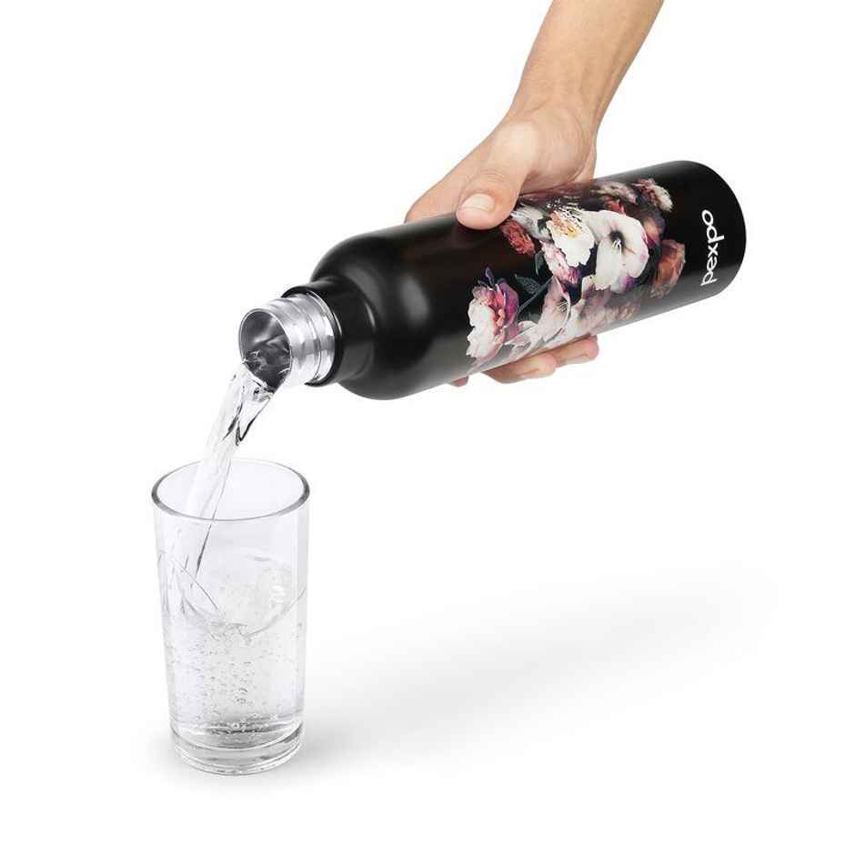 Pexpo 24 Hrs Hot & Cold Isi Certified Oslo With Printed Design Vacuum Insulated Bottle 750 ml Flask