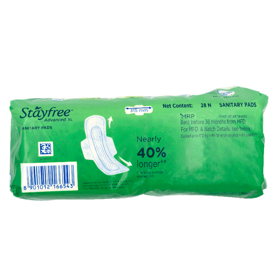 Stayfree Advanced Ultra Comfort Sanitary Pads | XL | 28 pcs