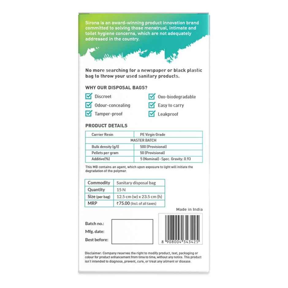 Sirona Sanitary Pads and Diapers Disposal Bag