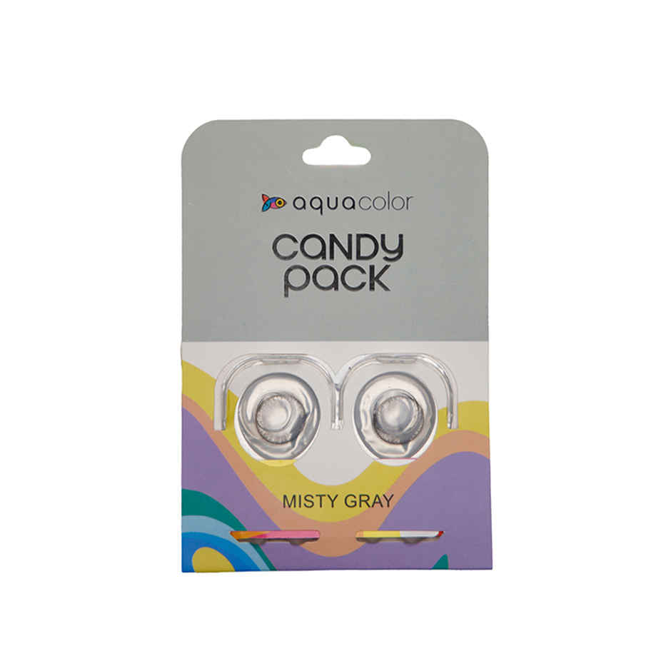 Aquacolor Candy Pack with Zero Power Daily Disposable Lens Misty Gray