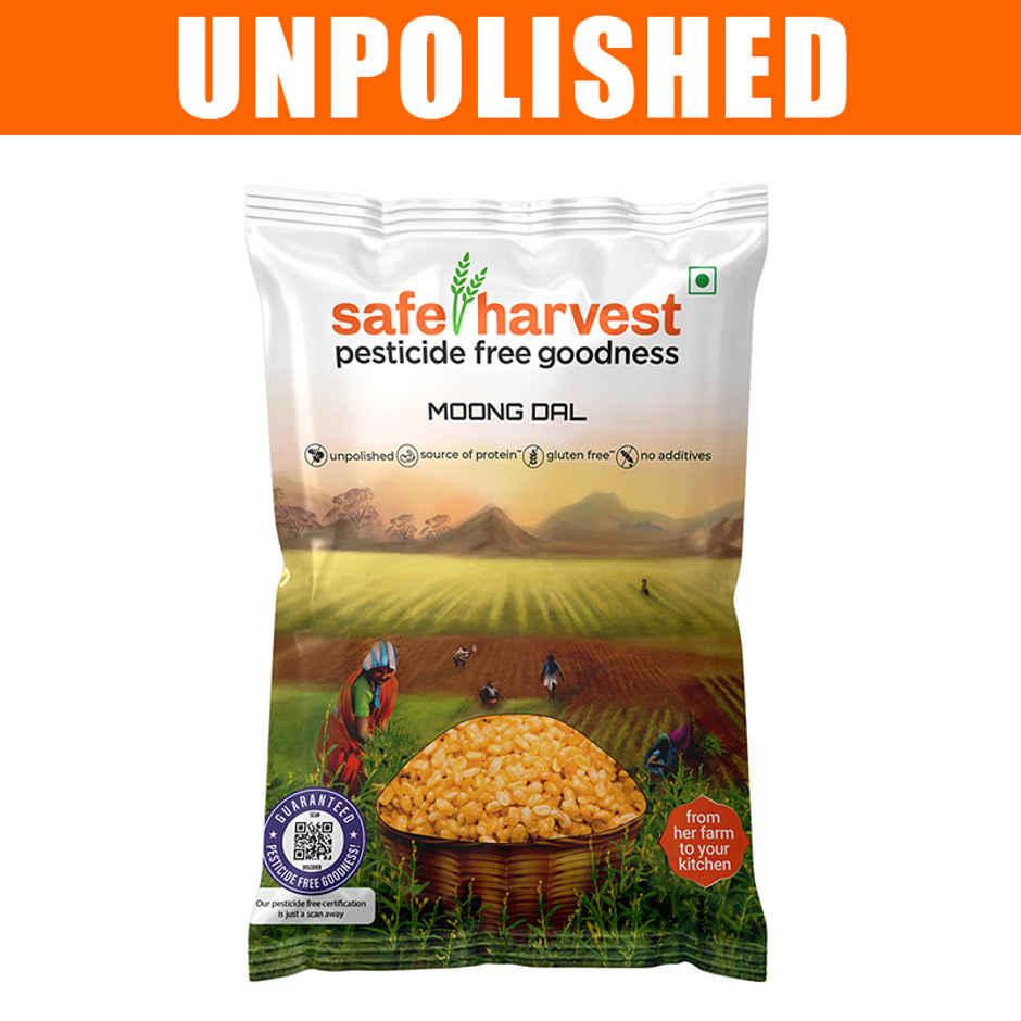 Safe Harvest Pesticide-Free Goodness Mung Dal | Natural And Delicious | No Artificial Flavors