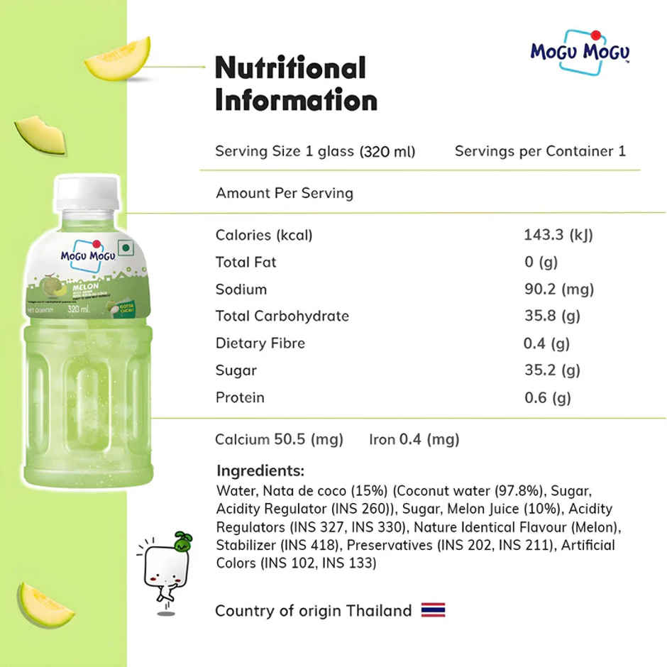 Mogu Mogu Melon Juice With Nata De Coco