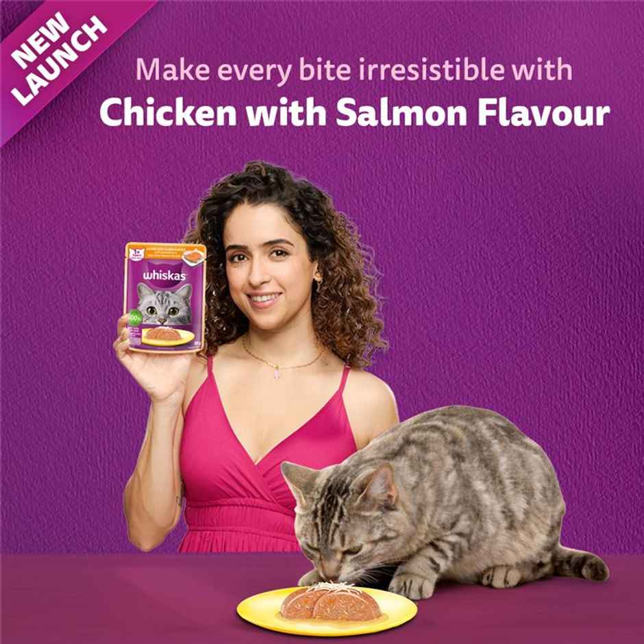 Whiskas Adult Wet Cat Food Chicken and Salmon in Jelly