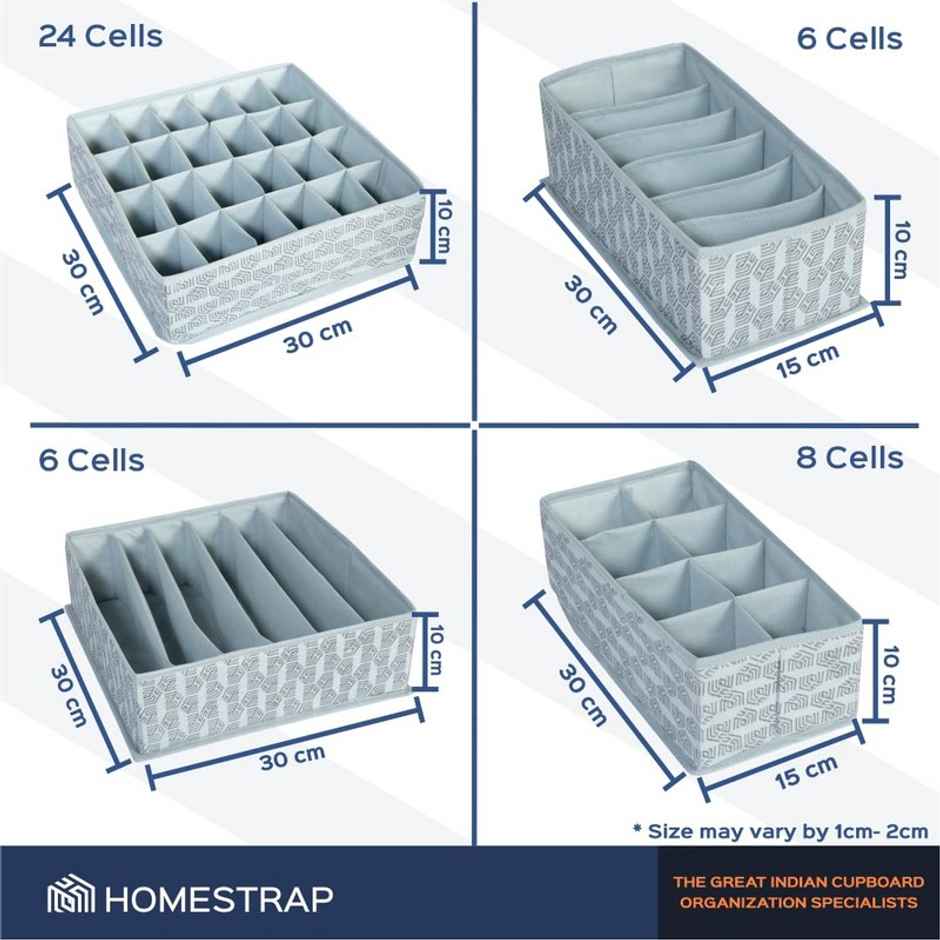 Homestrap Set Of 4 Foldable Storage Undergarment Organizer
