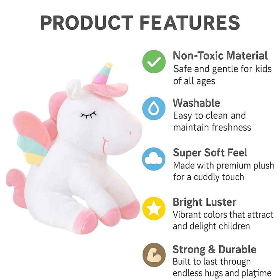 Fablue Unicorn Stuffed Animal Soft Plush Toy for Kids - Soft Plush Toy for Kids - Multicolor