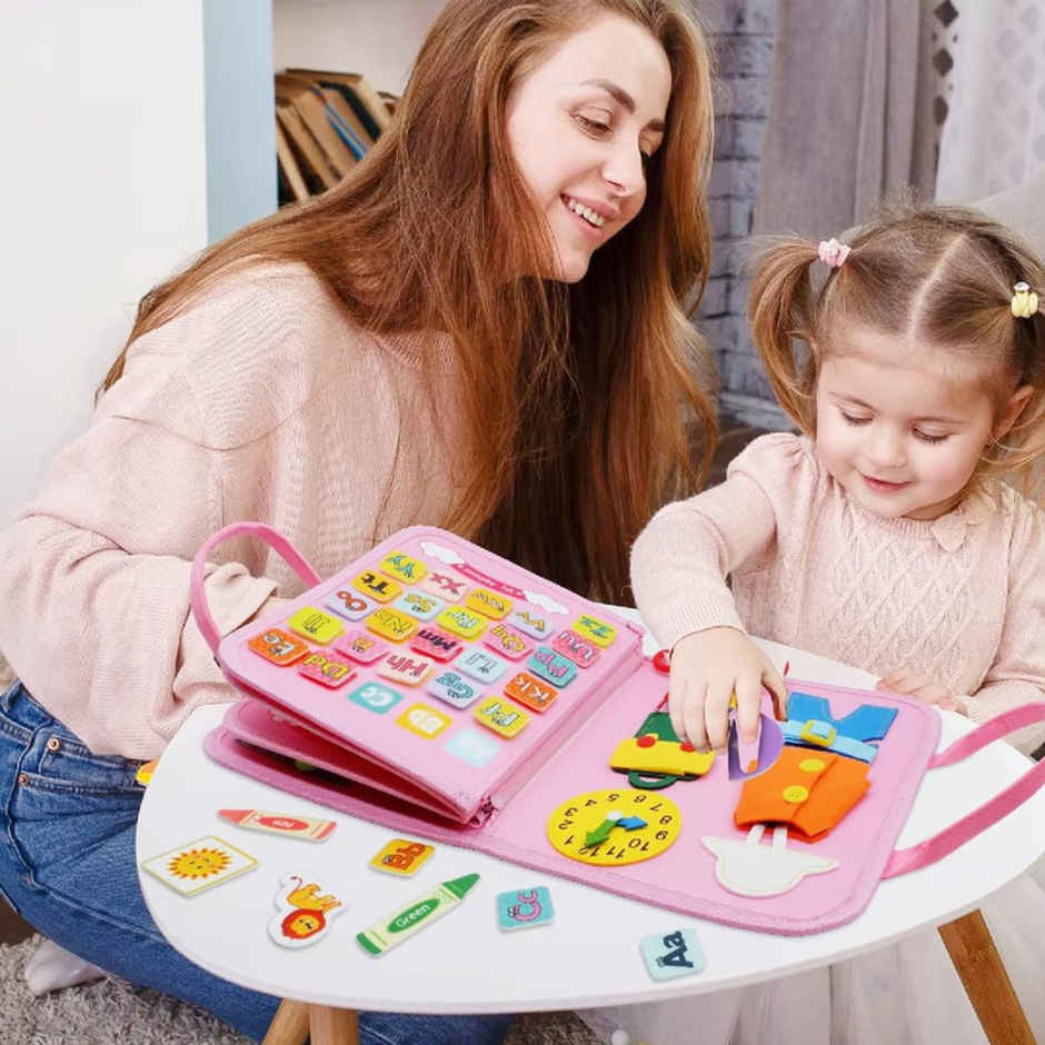 Fablue Busy Board Book | Montessori Toy Preschool Learning