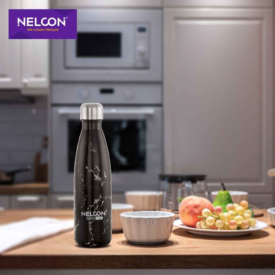 Nelcon Cola Bliss Thermoplus Bottle | Vacuum Insulated | 24 hrs Hot & Cold | ISI Certified | 500 ml