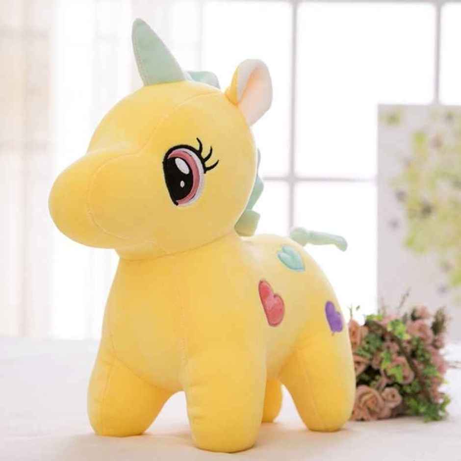 Babique Unicorn Plush Cute Kids Soft Toy | Birthday Animal | 31 x 4 x10 cm | Yellow