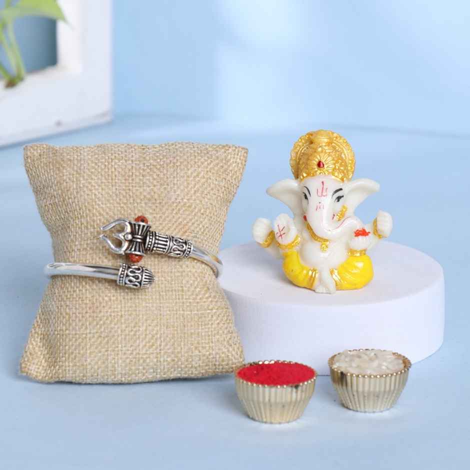 FlowerAura Om Bracelet With Ganesha Idol | Floweraura