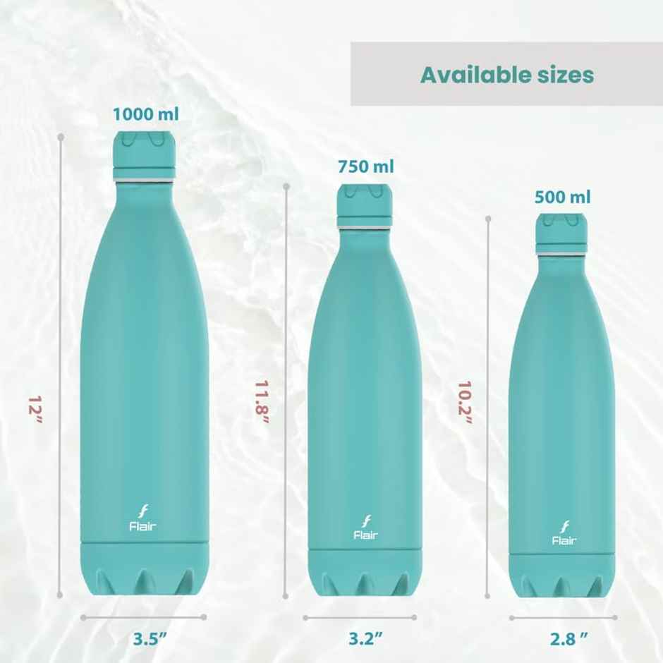 Flair Pastel Blue Double Wall Vacuum Insulated Stainless Steel Flask | 1 L