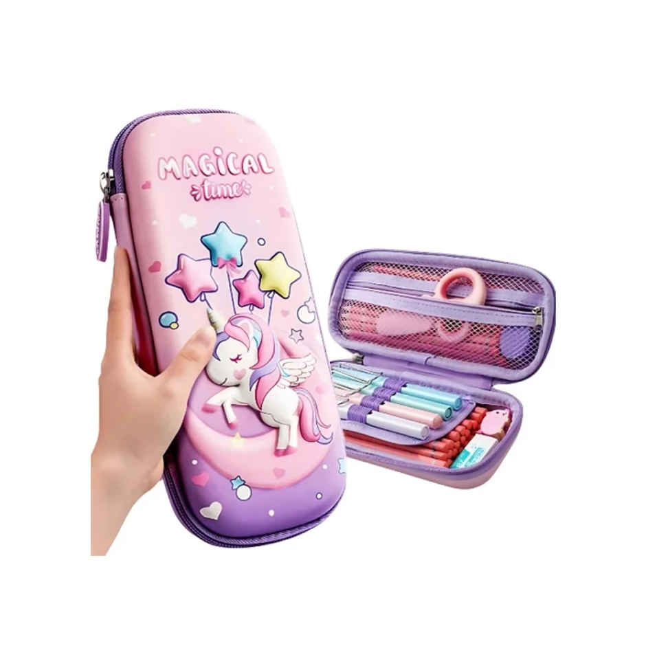 Fablue 3D Magical Unicorn Pencil Pouch | Light Purple