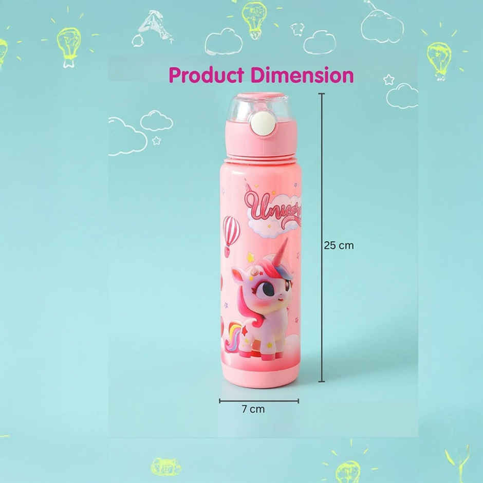 Fablue Unicorn Sipper Kids Bottle | Light Pink
