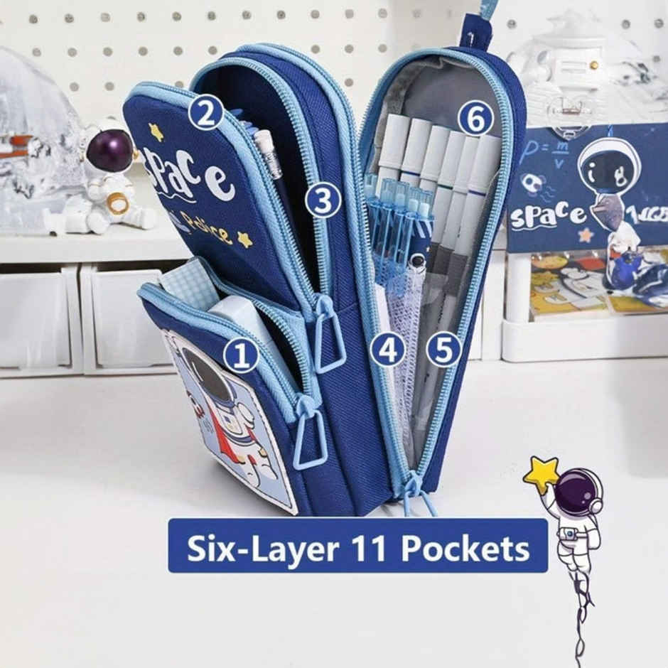 Fablue Astronaut Police Pencil Pouch | Dark Blue