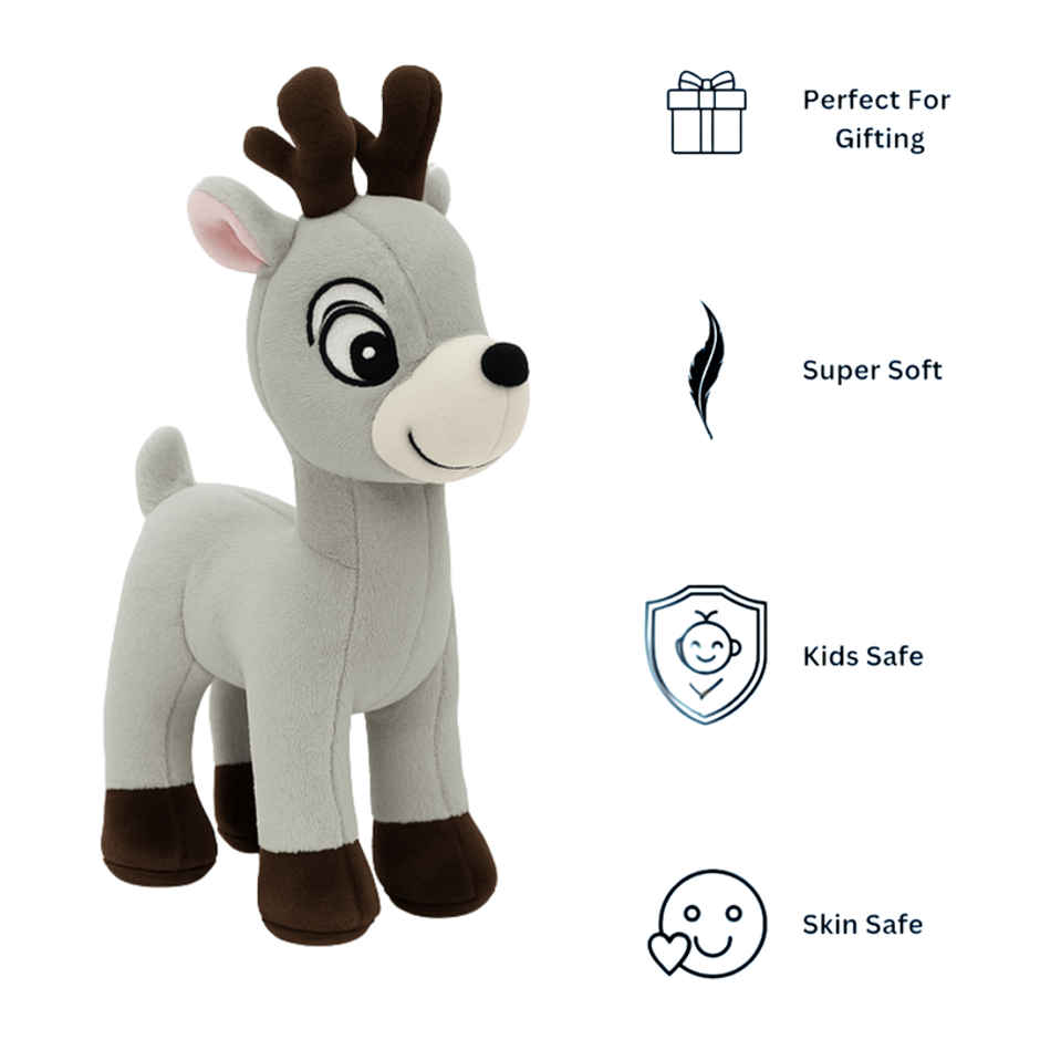 Fablue Stuffed Deer Soft Toy For Kids - Hugging Cute Plush Soft Toy