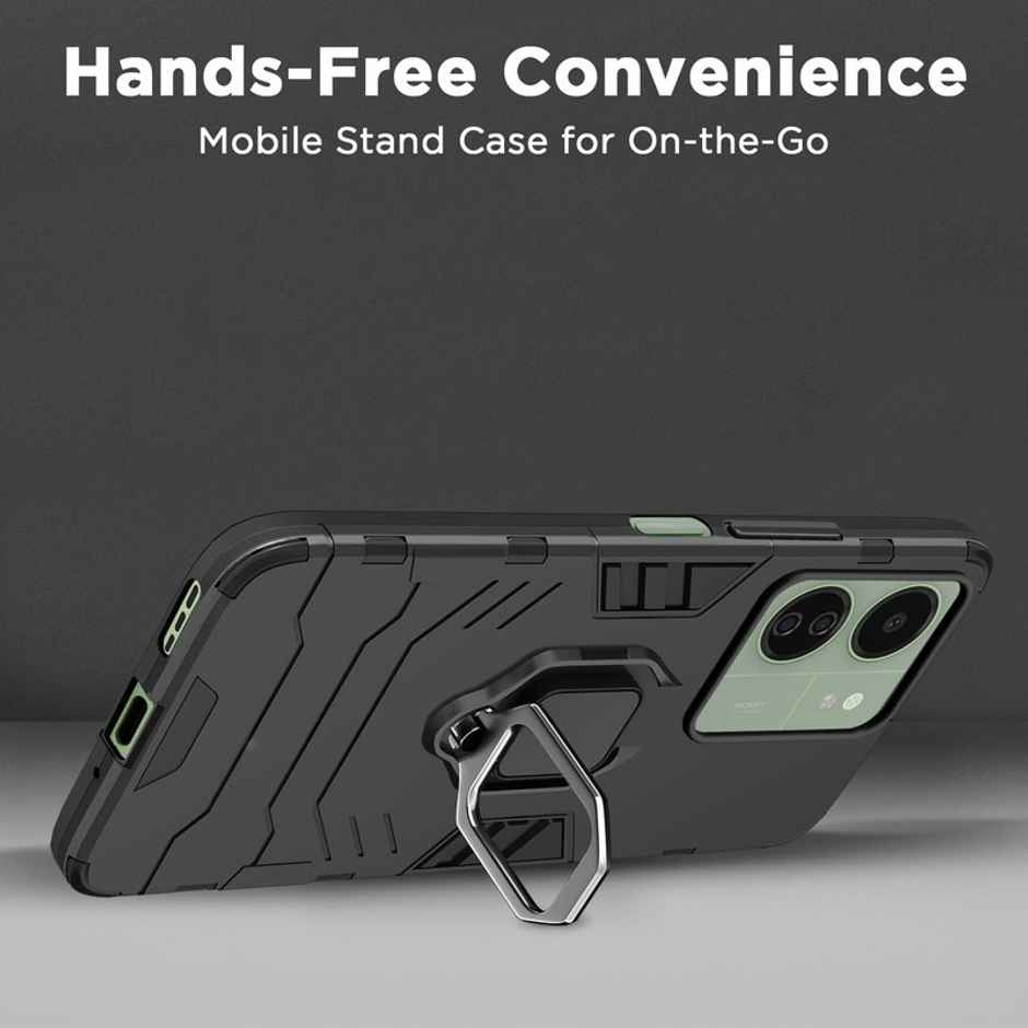 Kwine Case Redmi 13c 4G / Poco C65 Back Cover - Ring Holder Stand Case