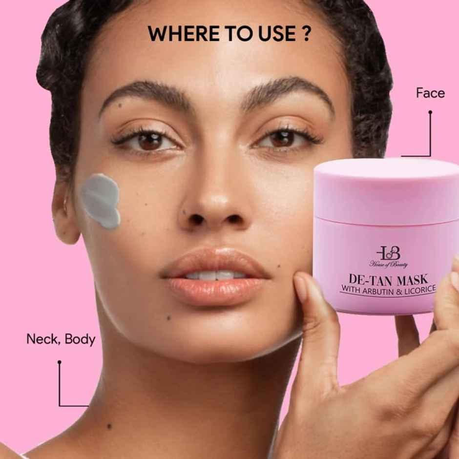 House Of Beauty De-Tan Mask With Fuller'S Earth & Alpha Arbutin