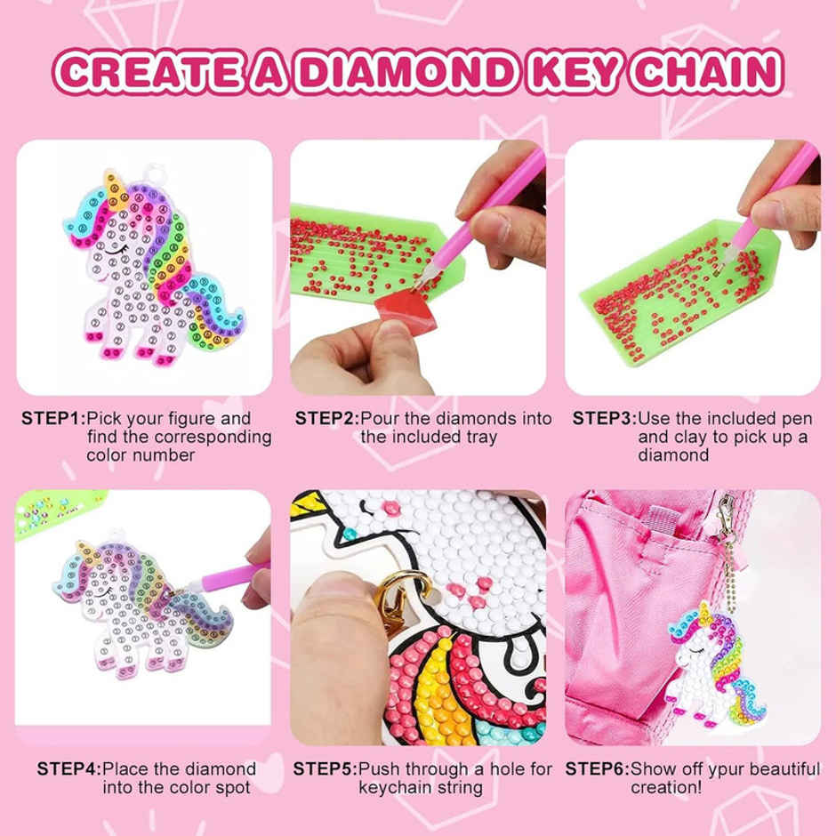 Fablue Unicorn Diamond Art Craft Kit for Kids