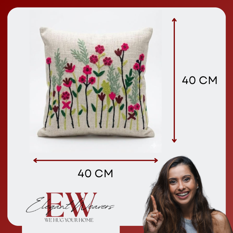 Elegant Weavers Cerise Cushion Cover