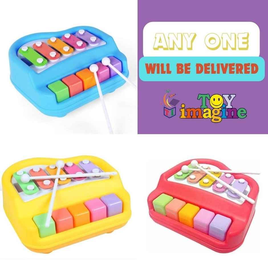 Fablue Non Battery 2 In 1 Piano And Xylophone Toy For Kids | Musical Toy For Toddlers - Multicolor