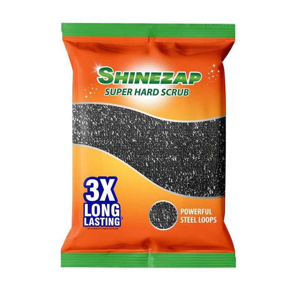 Shinezap Super Hard Scrub pad for Tough Kitchen Stains| Replacement to Steel Scrubber with Fragnance
