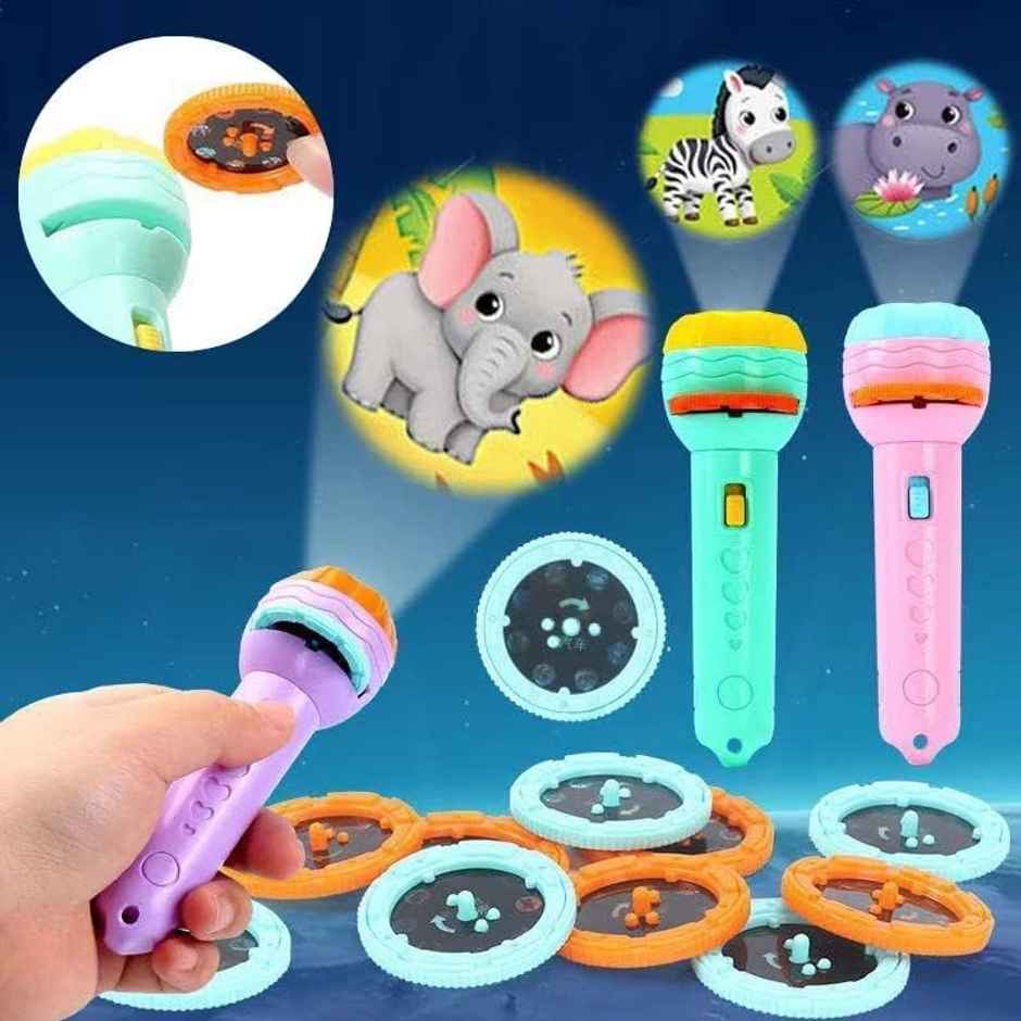 Storio 3 Slides 24 Patterns Mini Projector Torch Toy Slide Flashlight Projector Torch