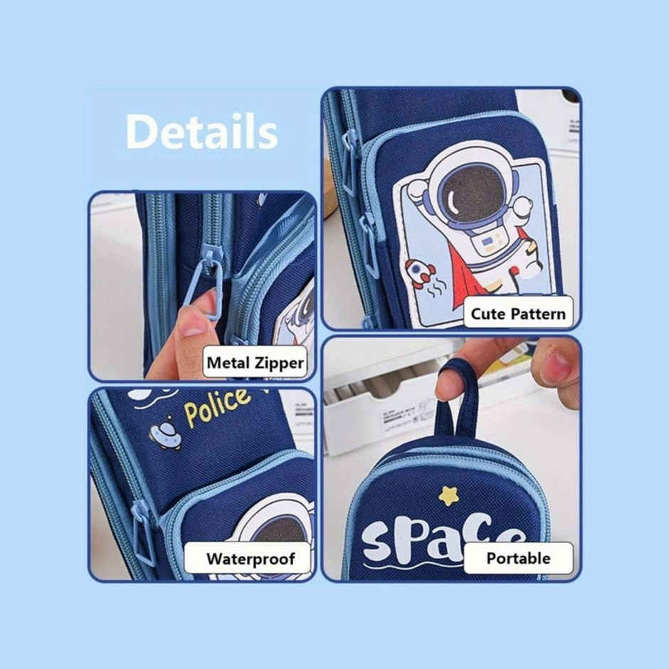 Fablue Astronaut Police Pencil Pouch | Dark Blue