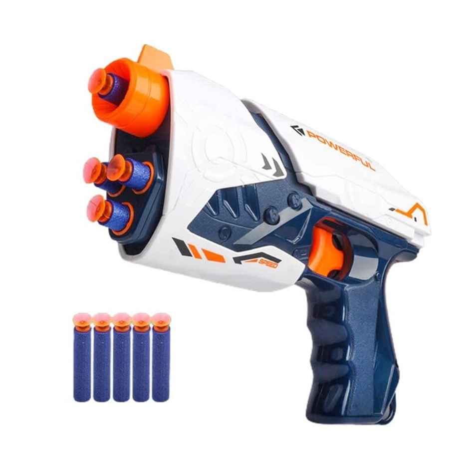Storio Blaze Storm Soft Bullet Gun Toy with 10 Safe Soft Foam Bullets | Multicolour