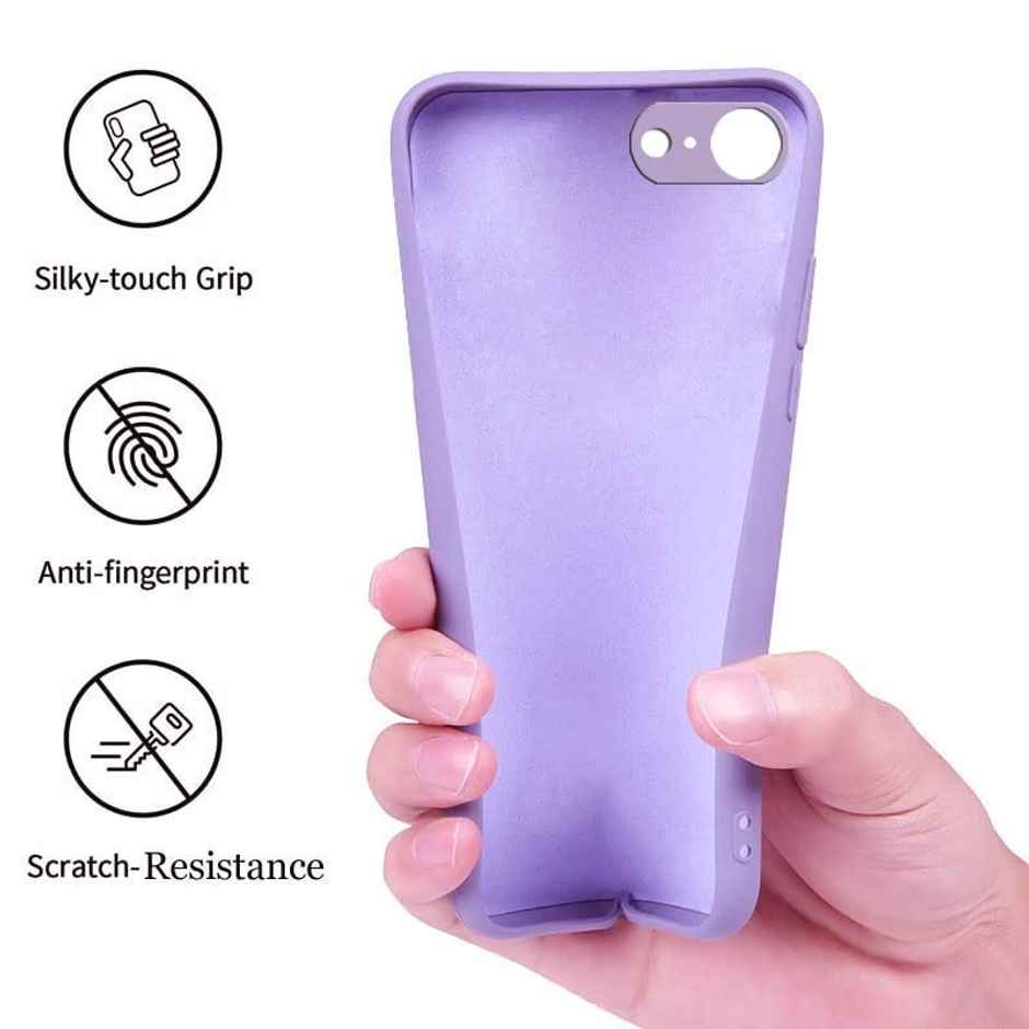 Artistque Case For Iphone 7 / Iphone Se 2020 / Iphone 8 Back Cover - Plain Liquid Silicone Cover