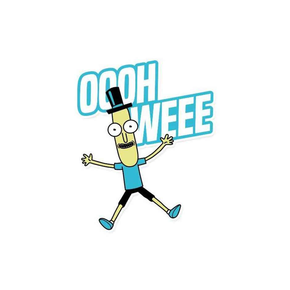 House of Festivals Mr. Poopybutthole- Oooh Weee - Rick and Morty Official Sticker