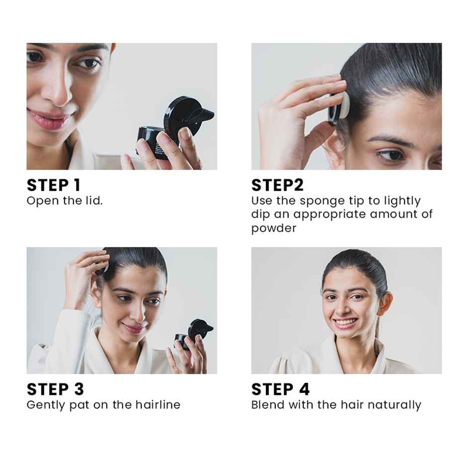 Hair Originals Hairline Powder - Root Touch Up & Hair Loss Cover Up Natural Black