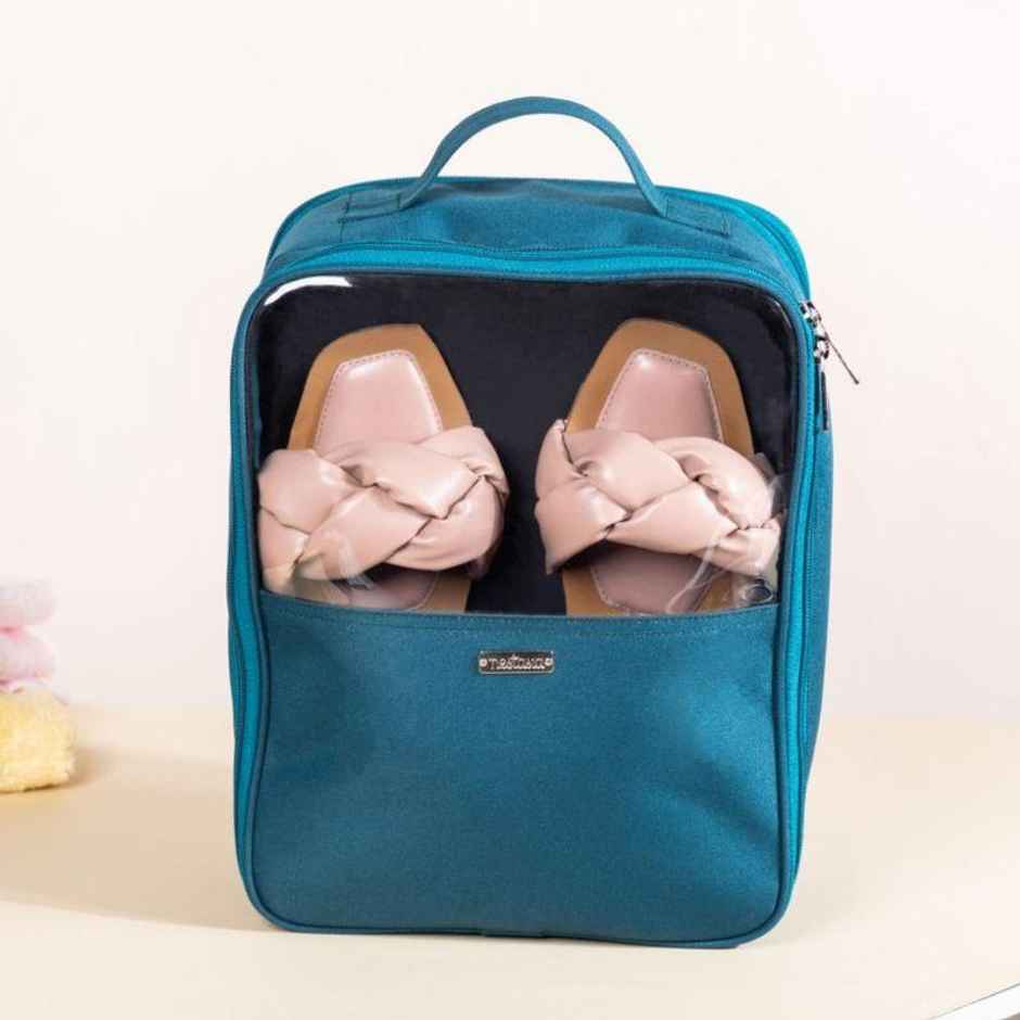 Nestasia Shoe Travel Bag Teal 9X12 Inch Waterproof