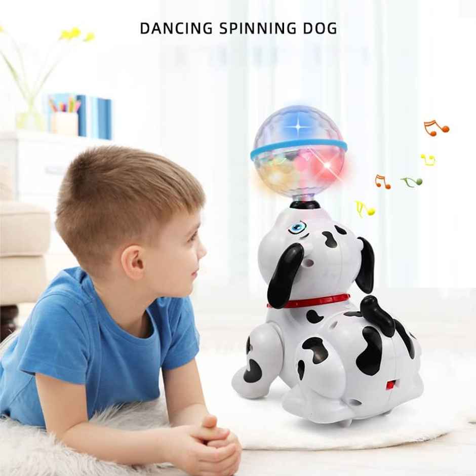 Fablue Musical Dancing Dog Toy for Kids with Flashing Lights - Sound and Light Toy for Toddlers