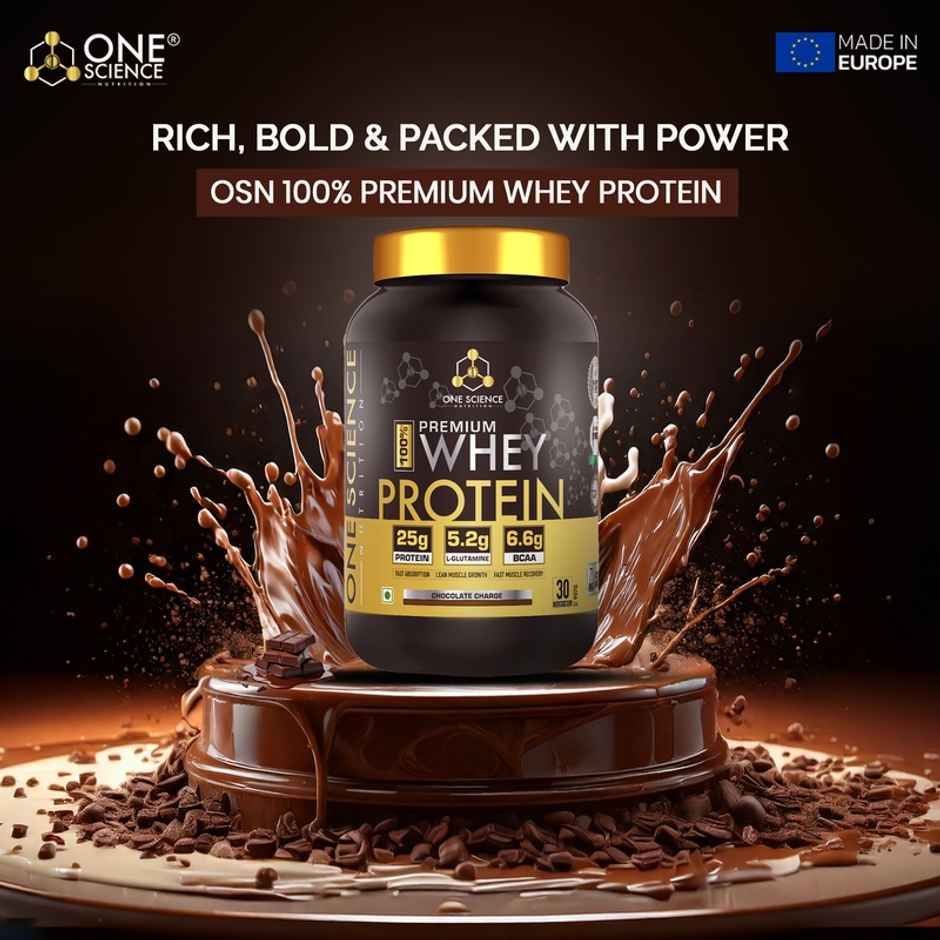 One Science Nutrition Premium Whey Protein Grass Fed Whey - 25G Protein | 2Lbs Chocolate Charge